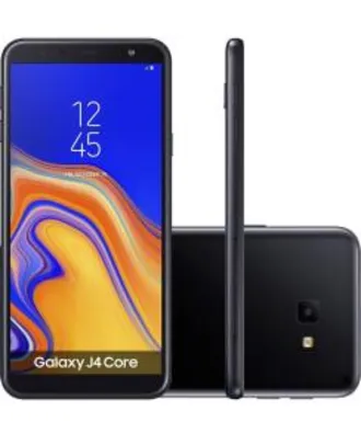 [Cartão Shoptime] Smartphone Samsung Galaxy J4 Core 16GB Nano Chip Android Tela 6" Quad-Core 1.4GHz 4G Câmera 8MP - Preto - R$417