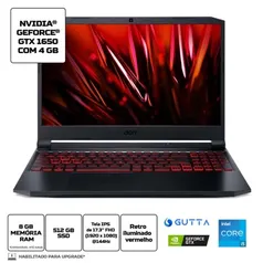 Notebook Gamer Acer Nitro 5 AN517-54-59KR Intel Core i5 Linux Gutta 8GB 512GB