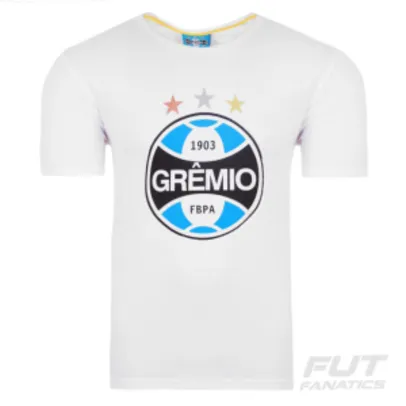 Camiseta Grêmio Escudo Branca - R$ 18,87