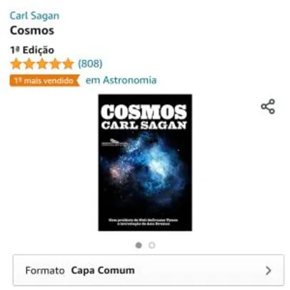 [Prime] Livro Cosmos - Carl Sagan | R$ 35