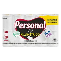 [Rec] Personal Papel Higiênico Kilométrico Folha Dupla Com 20 Rolos De 50M