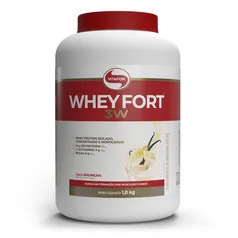 Whey Fort 3W Sabor Baunilha Vitafor - 1,8kg