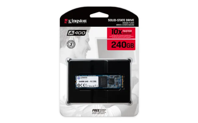 SA400M8/240G - SSD de 240GB formato M.2 SATA Série A400 para Notebook; Ultrabooks e formatos pequenos SFF