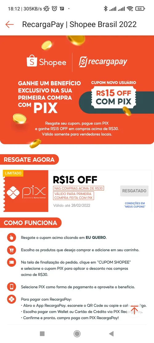 Imagem na descrição da promoção