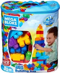 Sacola de 80 Blocos, Mega Bloks, Mattel R$ 66