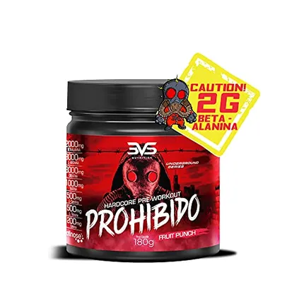 Pré Treino Prohibido Hardcore Pre-Workout, 3VS Nutrition - Suplemento energético 