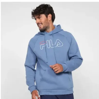 Moletom Fila Letter Outline c/ Capuz Masculino