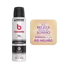 [Rec] Desodorante Aerossol Bozzano Invisible, Branco - Antitranspirante com 72h de proteção, 150ml