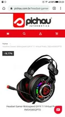 HEADSET GAMER MOTOSPEED G919 7.1 VIRTUAL PRETO, FMSHS0002PTO R$130