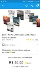 Livro - Kit As Crônicas de Gelo e Fogo - R$33