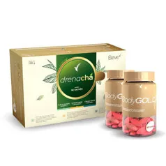 Kit Projeto Verão: Drenachá (30 Dias - 90 Sachês) + Body Gold (30 Dias - 120 Cápsulas) R$275