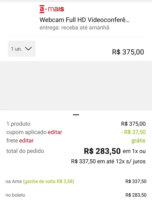 Imagem na descrição da promoção