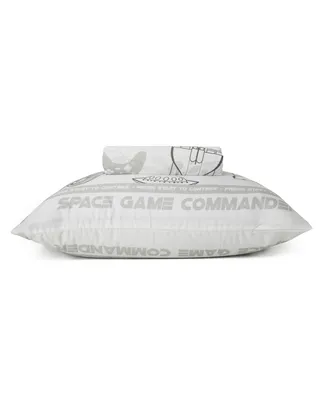 Jogo de Cama Infantil Solteiro 2 Peças Space Game Branco Casa Riachuelo