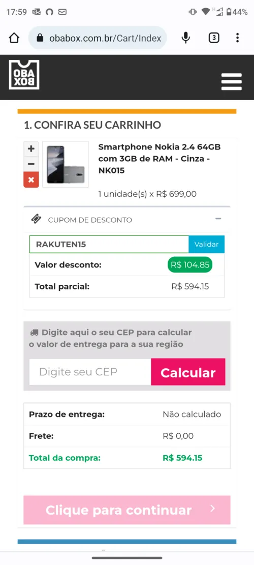 Imagem na descrição da promoção