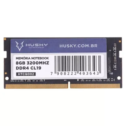 Memória Husky Technologies, 8GB, 3200MHz, DDR4, CL19, para Notebook - HTCQ002