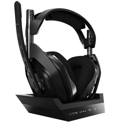 ASTRO Gaming A50 + Base Station Gen 4 com Áudio Dolby para PS4, PC, Mac - Preto/Prata