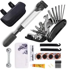 Kit de ferramentas de reparo de pneu de bicicleta 16 em 1 | R$63