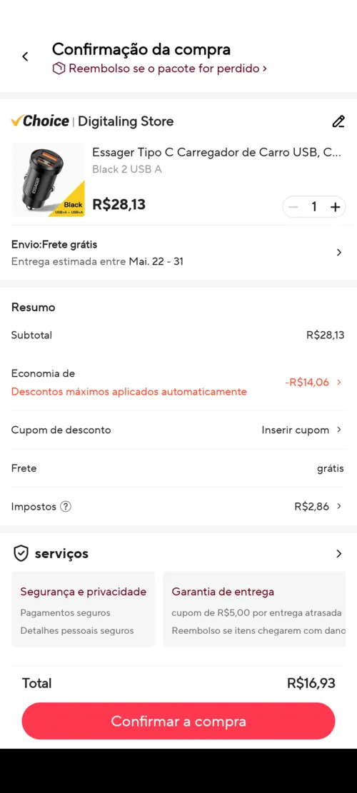 Imagem na descrição da promoção