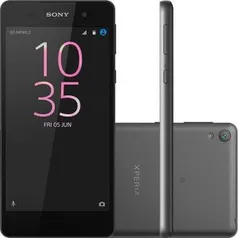 Smartphone Sony Xperia E5 Single Chip Android Tela 5" 16GB 4G Câmera 13MP - Preto - R$556