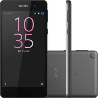 Smartphone Sony Xperia E5 Single Chip Android Tela 5" 16GB 4G Câmera 13MP - Preto - R$556