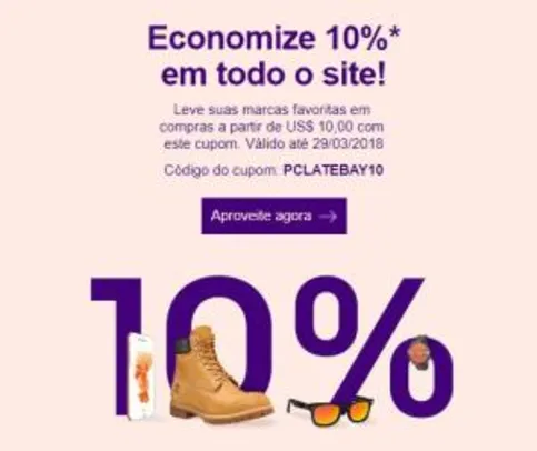 Economize ‌1‌0‌%* em todo o site!