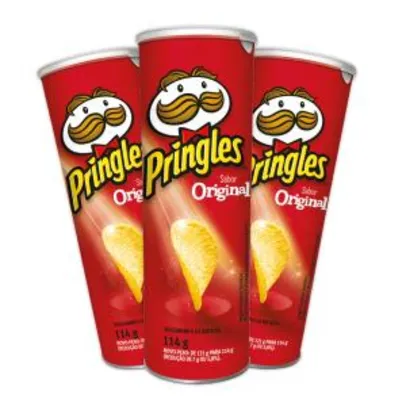 [20% AME] Batata Pringles 114g Original 3 unidades | R$27