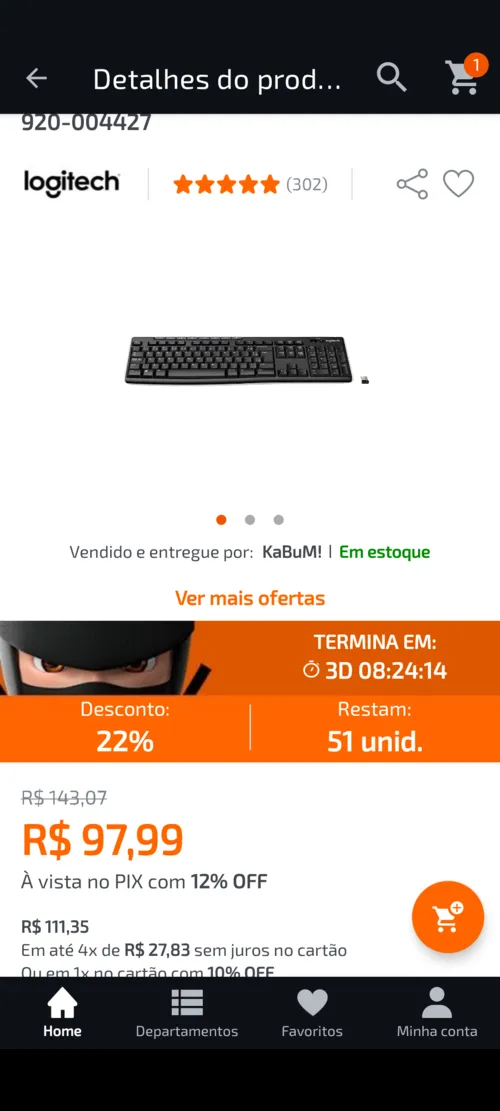 Imagem na descrição da promoção