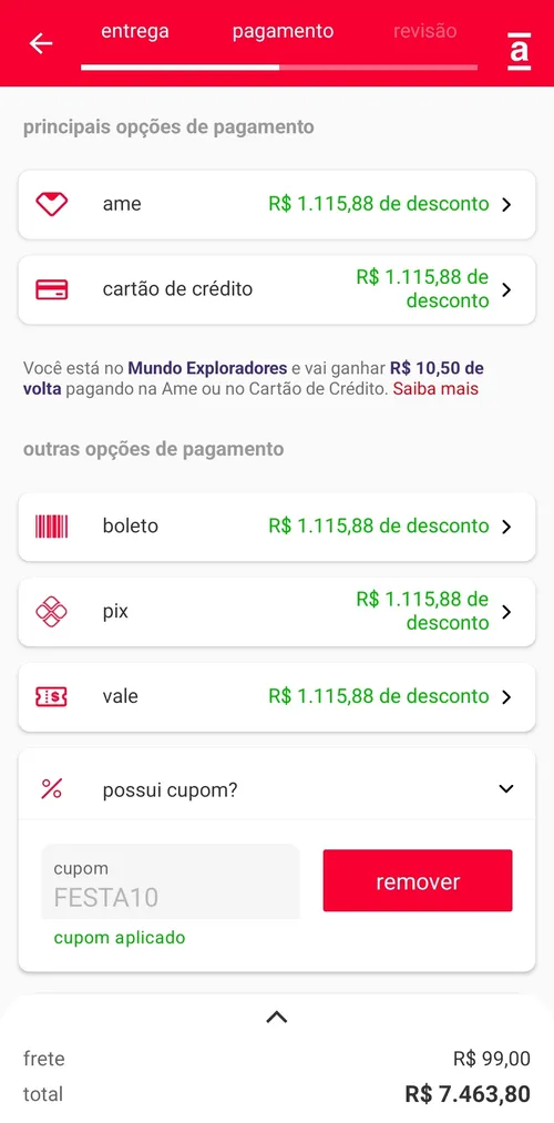 Imagem na descrição da promoção