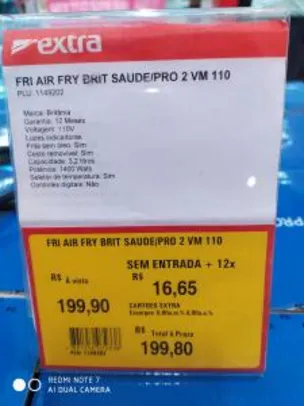 Air Fry Britânia 3.2l 1400W - loja física Itaipú Multicenter - Niterói/RJ