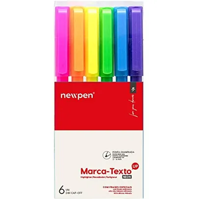 [Leve +Por- R$5.8 ] Marca-Texto, Office, Neon, Newpen, 14.028, 6 Cores