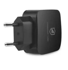 CARREGADOR TURBO FAST CHARGER - QUALCOMM 3.0 - PRETO - GSHIELD