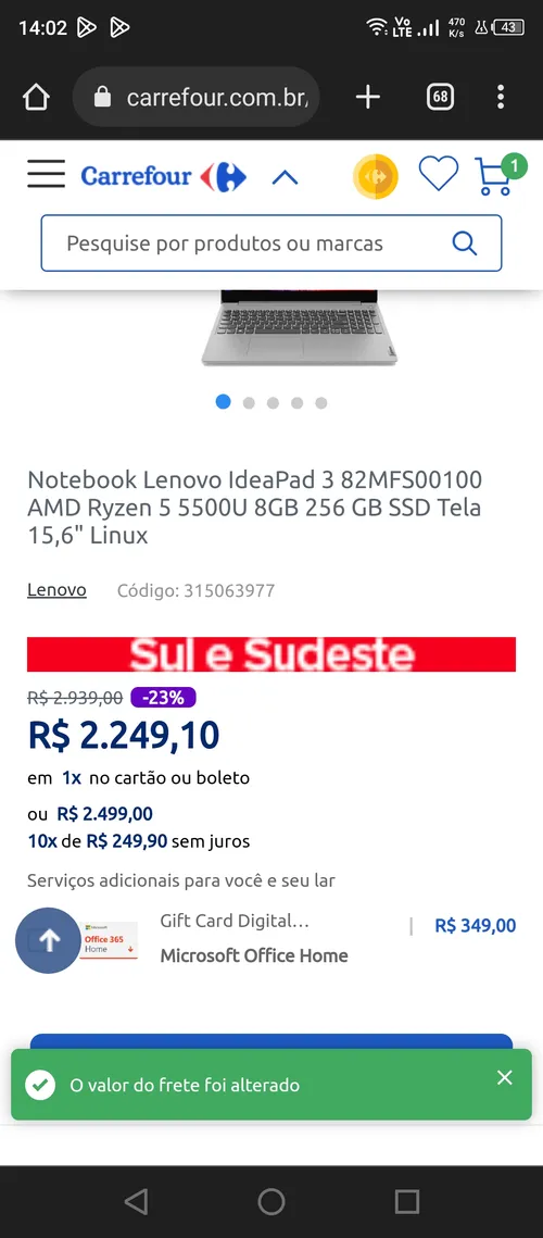 Imagem na descrição da promoção