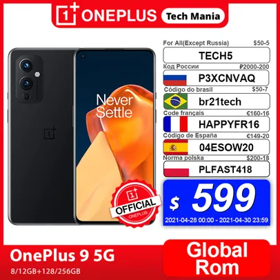 Smartphone Oneplus 9 5g 8gb 128gb | R$3.506