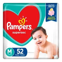 Leve 4 e pague 3 | Fraldas Pampers Supersec M 52 Unidades R$117