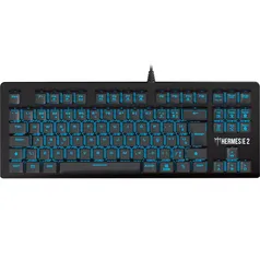 Teclado Mecânico Gamer Gamdias Hermes E2 Led Blue, Switch Brown, ABNT2, HERMES E2 BLUE BR/BROWN