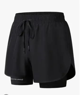 Bermuda masculina sólida, shorts ativos com cordão ajustável e forro para treinos de fitness ao ar livre