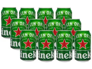 Cerveja Heineken Premium Puro Malte Pilsen Lager - 12 Unidades Lata 35