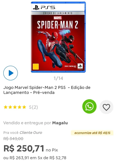 Imagem na descrição da promoção