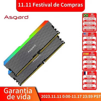 [TAXA INCLUSA] Memória Ram Asgard Loki 2x8gb ddr4 3200mhz 