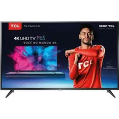 Smart TV Led 55" TCL P65us Ultra HD 4k HDR 55p65us Conversor Digital Integrado 3 HDMI 2 USB Wi-Fi integrado R$1.781