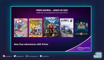 JOGOS PRIME GAMING JUNHO 2022