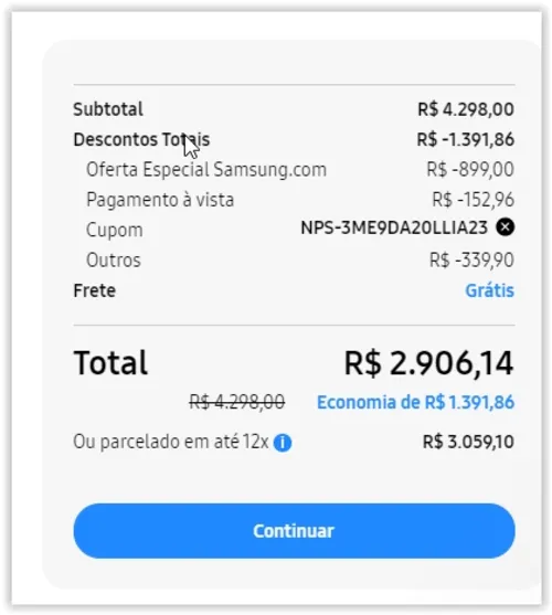 Imagem na descrição da promoção