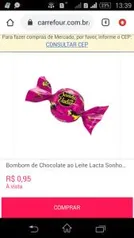 Bombom de Chocolate ao Leite Lacta Sonho de Valsa 20g R$