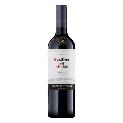 Vinho tinto seco Merlot Casillero del Diablo Reserva adega Concha y Toro 750 ml