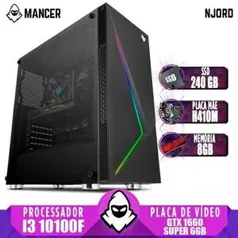 [CC + Ame R$3817] PC Gamer Mancer, Intel I3 10100F, GTX 1660 Super 6GB, 8GB DDR4, SSD 240GB, 500W - R$4017