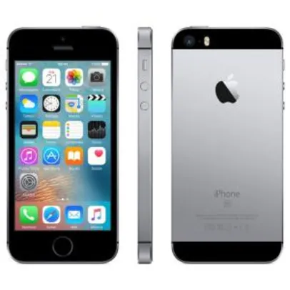 iPhone SE Apple com 16GB, Tela 4”, iOS 9, Sensor de Impressão Digital, - Cinza Espacial por R$ 1100