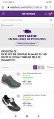 Cupom R$ 80 OFF na Netshoes - Mínimo de R$ 160