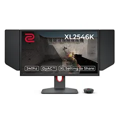 Monitor Gamer BenQ ZOWIE XL2546K para PC com 24.5", 240Hz, Tecnologia DyAc, Black eQualizer, S Switch, Shield, Conexão Display Port, Grafite Fosco