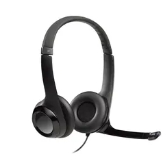 Headset com fio USB Logitech H390 com Almofadas, Controles de Áudio Integrado e Microfone com Redução de Ruído - 981-000014