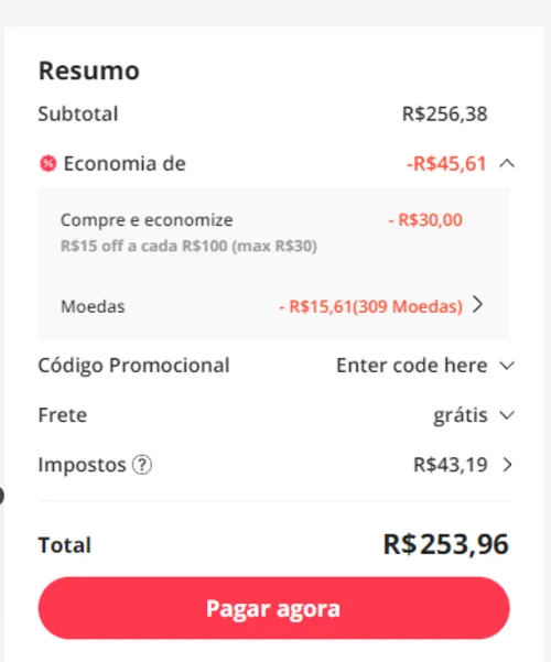 Imagem na descrição da promoção